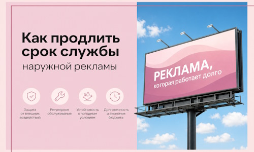 Как продлить срок службы наружной рекламы в  Домодедове
